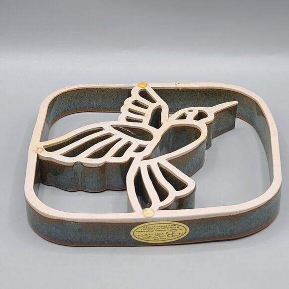 Bay Pottery Hummingbird Trivet Wall Hanging Table Decor Stoneware Pottery - Picture 8 of 11